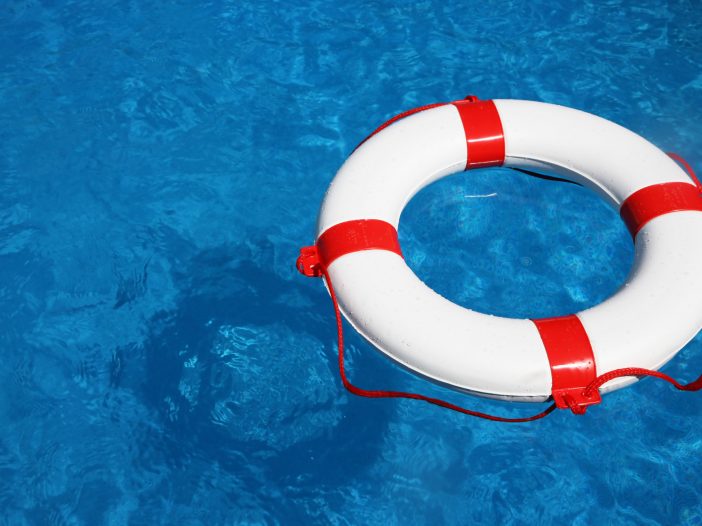 pool and a Life Preserver