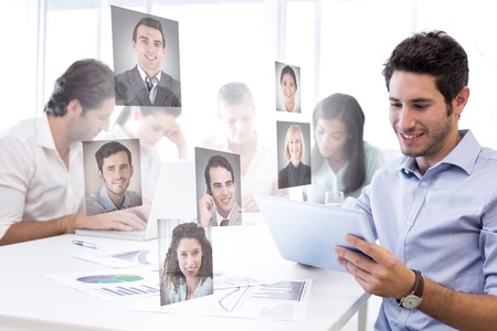 Man using low cost Skype for Business on his device