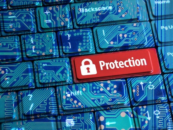 Network protection concept against ransomware or malware virus attack